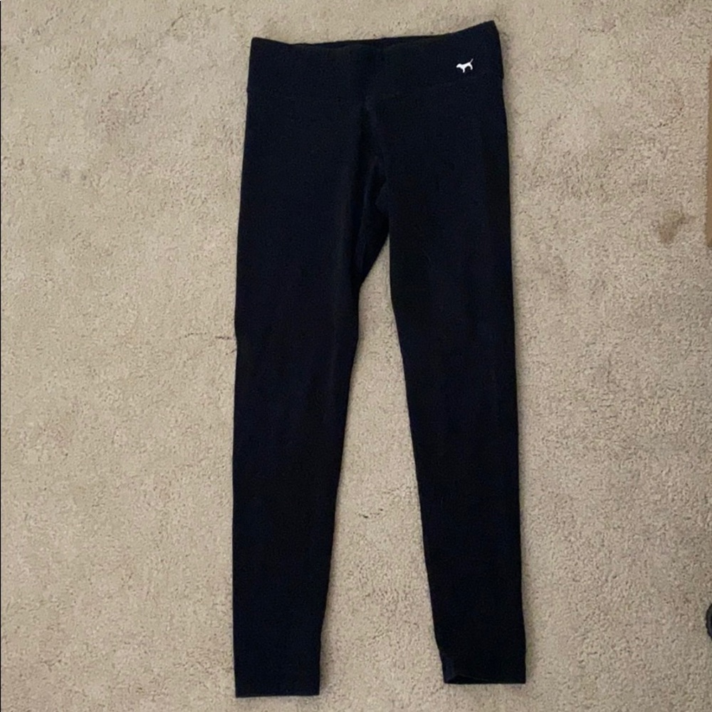 PINK cotton black yoga leggings
